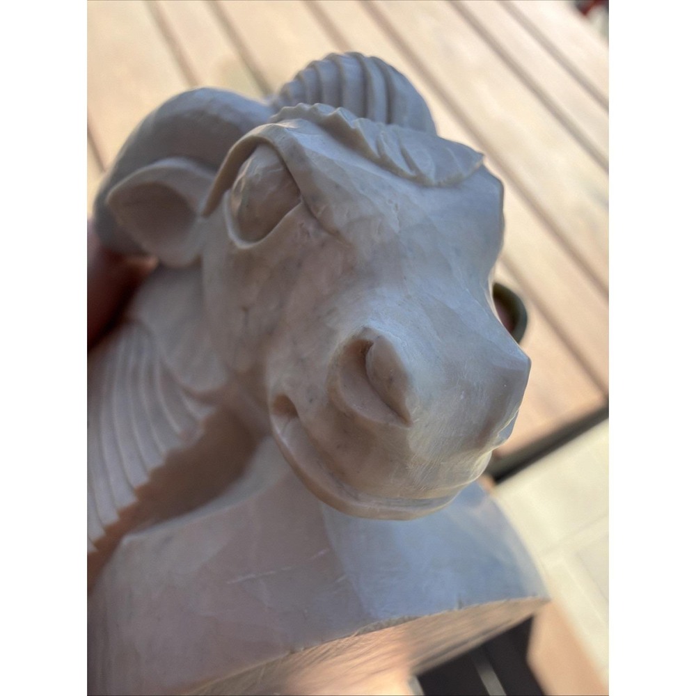 1988 Signed Tuva Agalmatolite Stone Bison Carving James Olson Museum Estate - Picture 7 of 14
